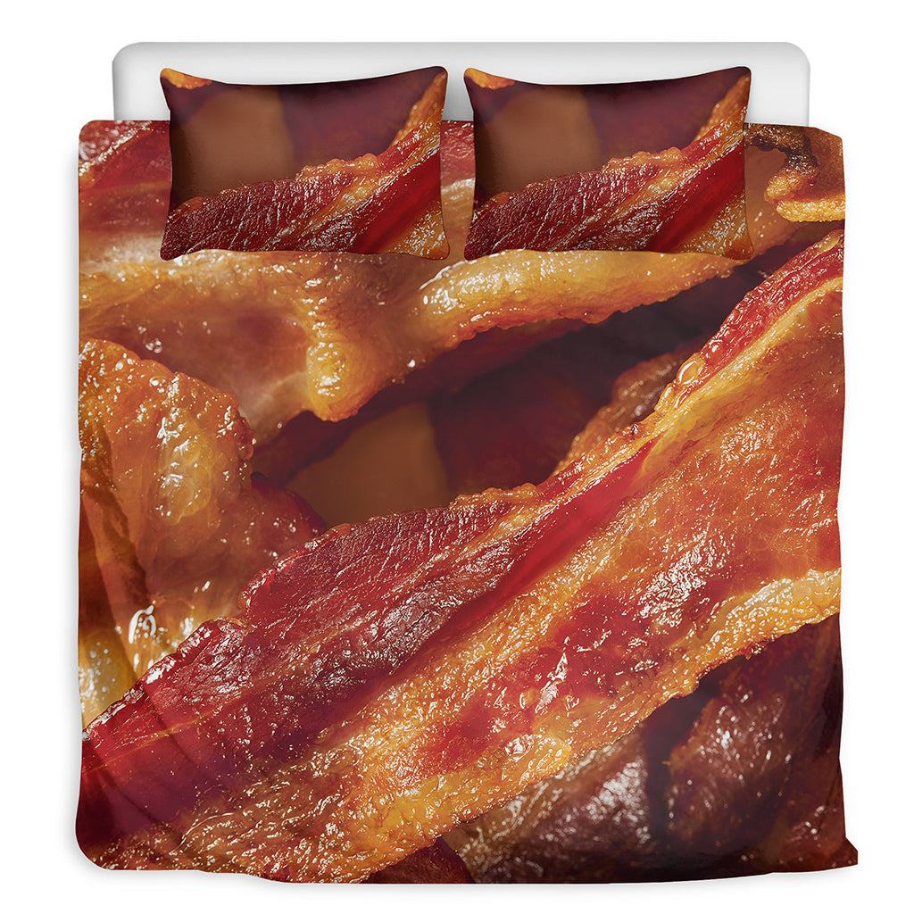 Crispy Bacon Print Duvet Cover Bedding Set