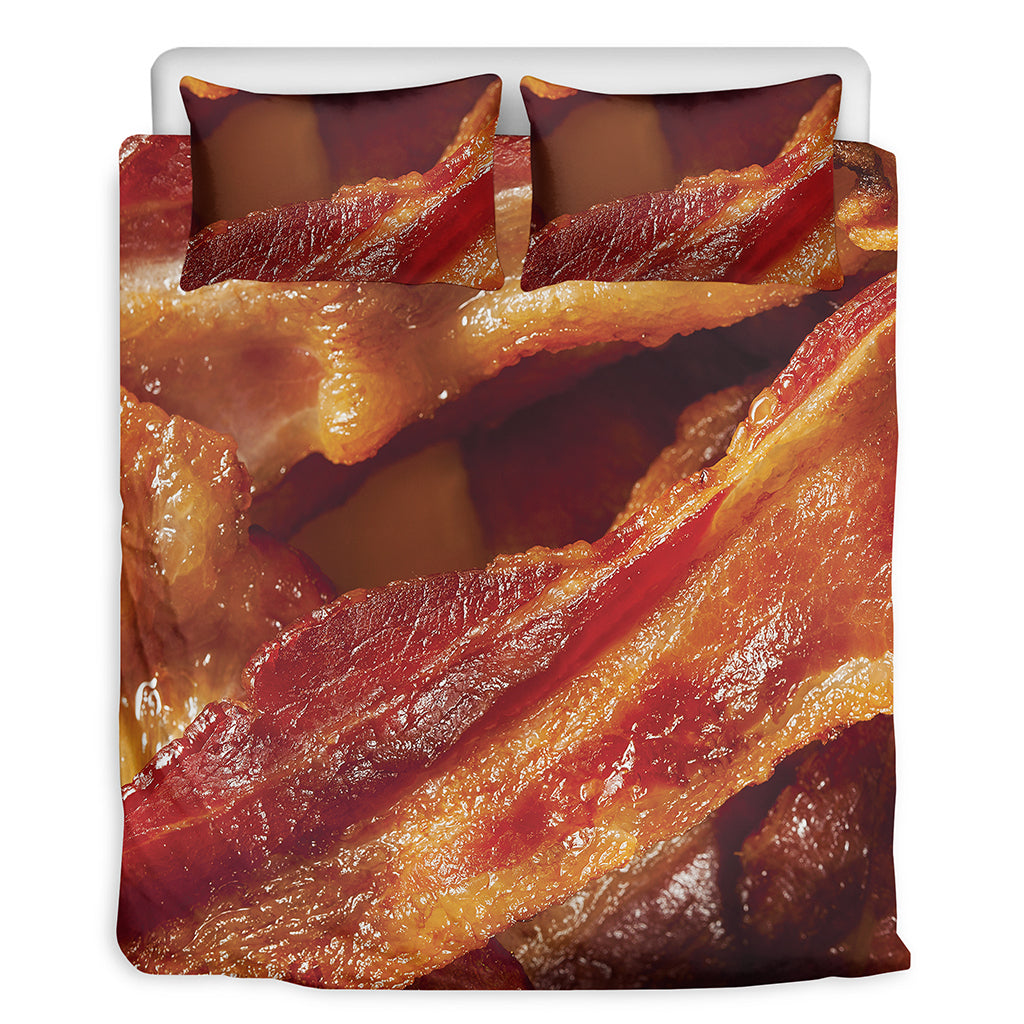 Crispy Bacon Print Duvet Cover Bedding Set