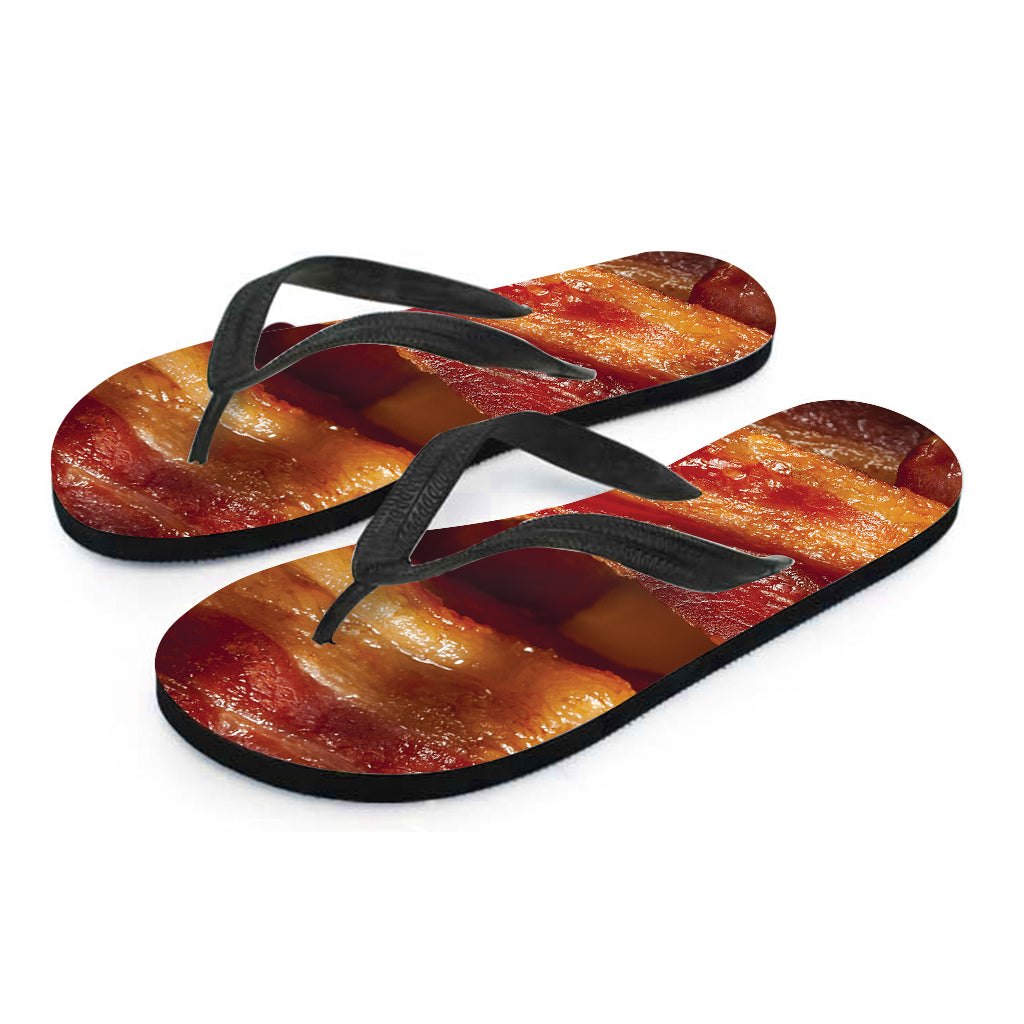 Crispy Bacon Print Flip Flops
