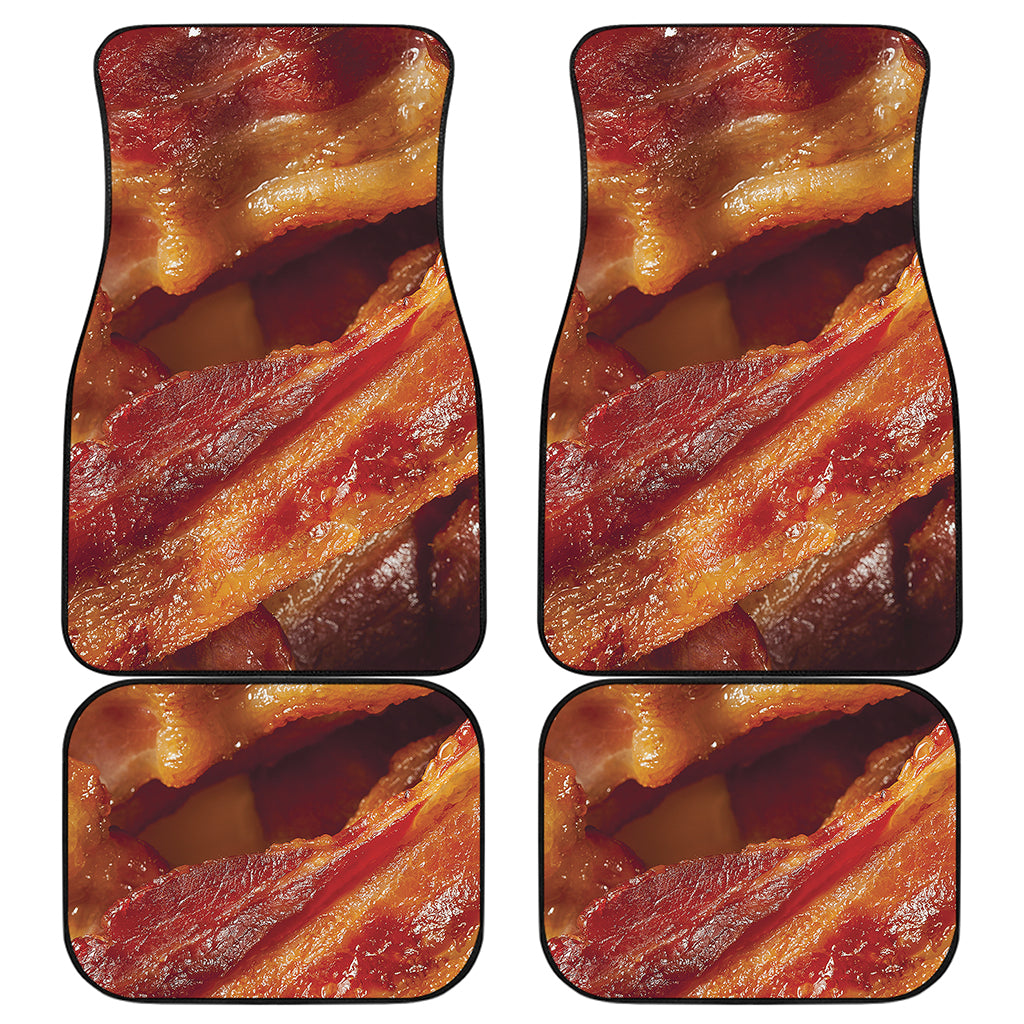 Crispy Bacon Print Front and Back Car Floor Mats