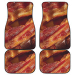 Crispy Bacon Print Front and Back Car Floor Mats