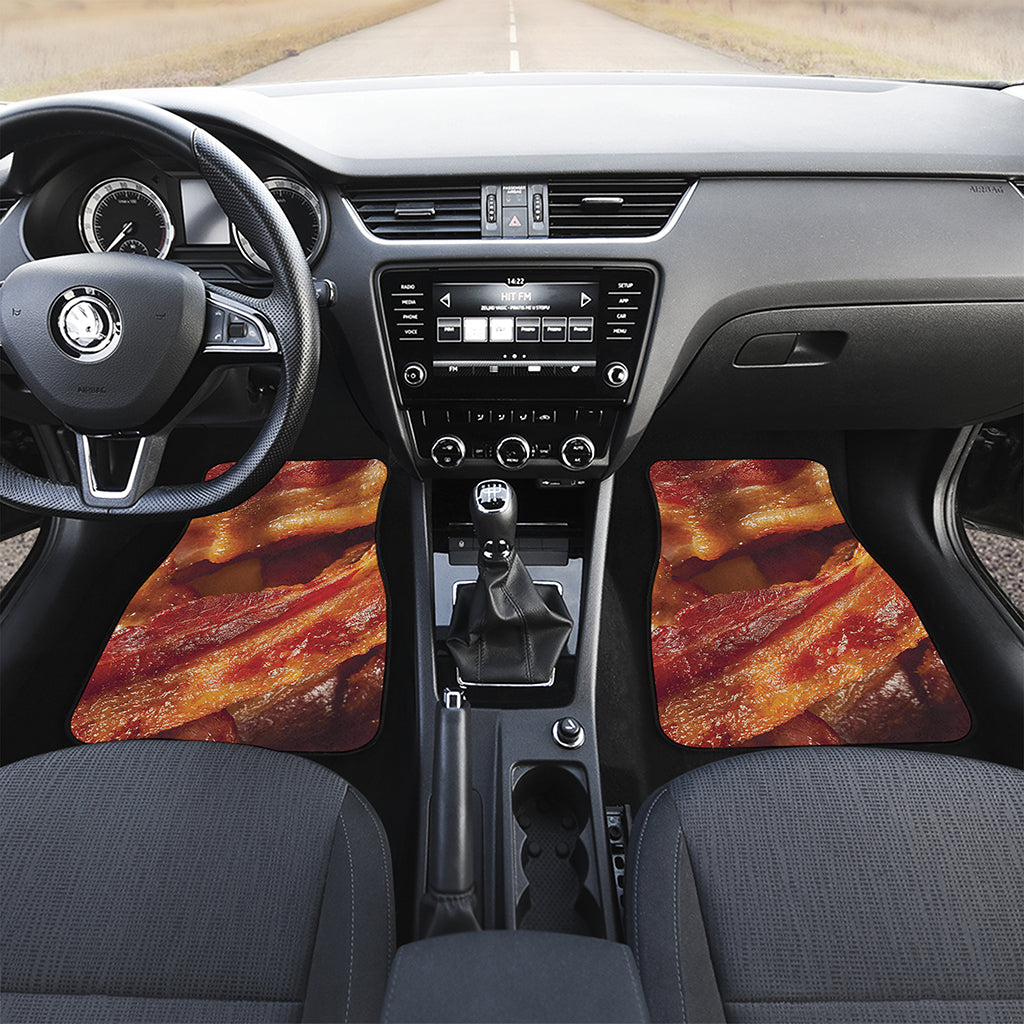 Crispy Bacon Print Front and Back Car Floor Mats