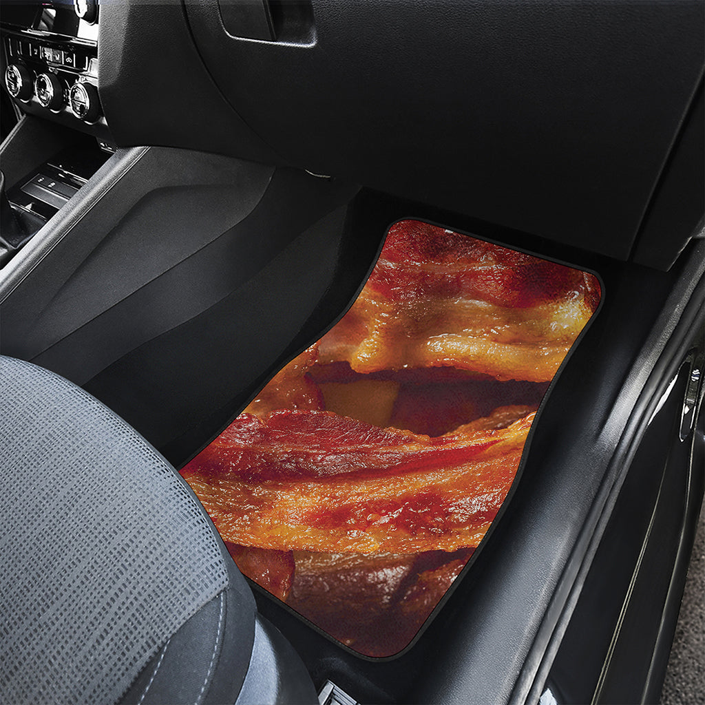 Crispy Bacon Print Front and Back Car Floor Mats