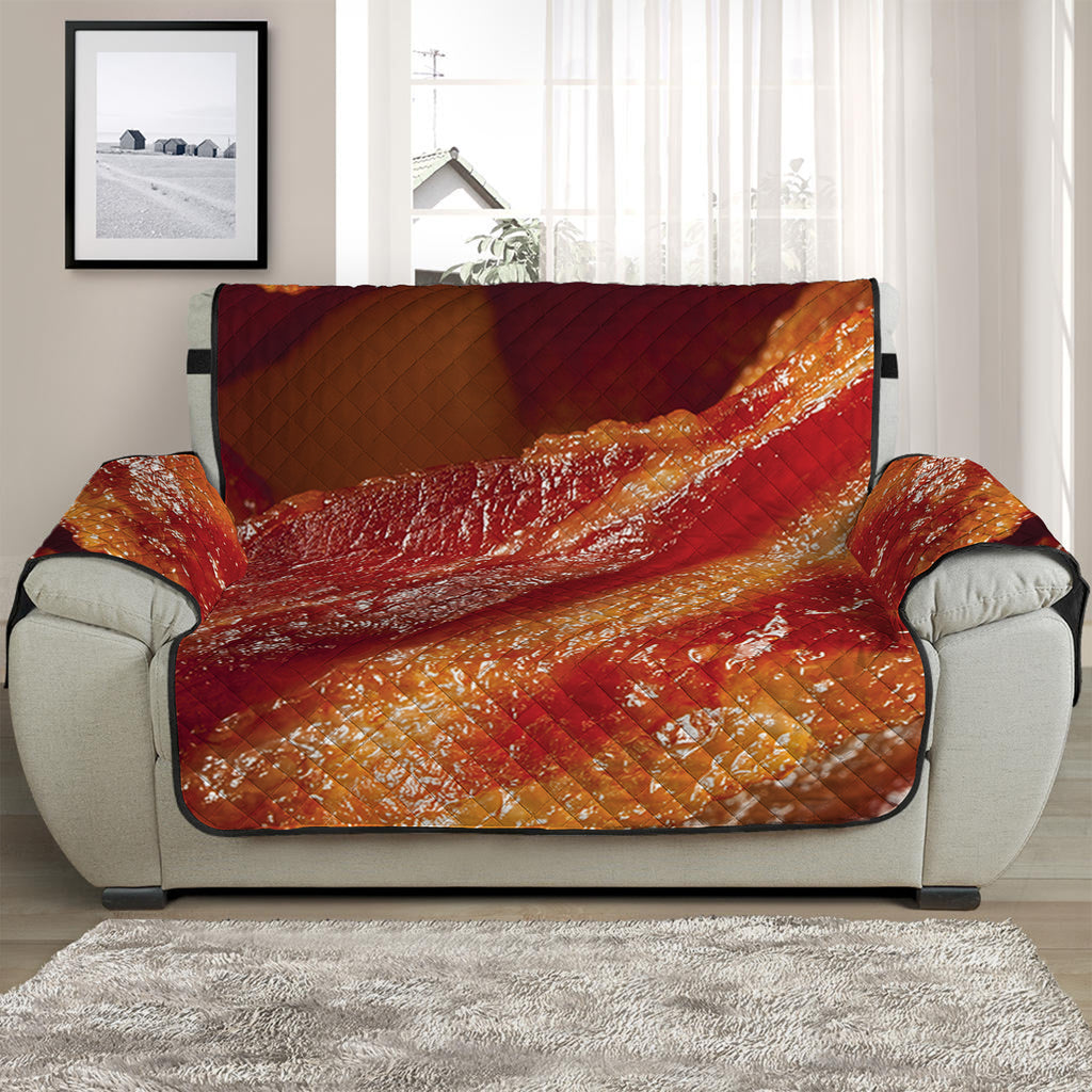 Crispy Bacon Print Half Sofa Protector