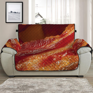 Crispy Bacon Print Half Sofa Protector