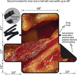 Crispy Bacon Print Half Sofa Protector