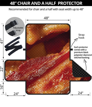 Crispy Bacon Print Half Sofa Protector