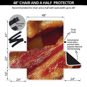 Crispy Bacon Print Half Sofa Protector