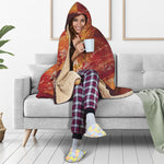Crispy Bacon Print Hooded Blanket
