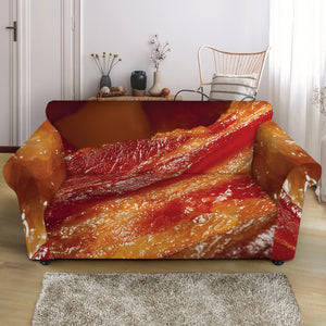 Crispy Bacon Print Loveseat Slipcover