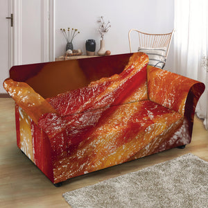 Crispy Bacon Print Loveseat Slipcover