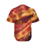 Crispy Bacon Print Men's Baseball Jersey