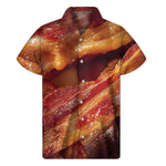 Crispy Bacon Print Men's Short Sleeve Shirt