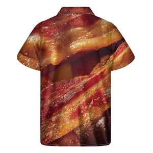 Crispy Bacon Print Men's Short Sleeve Shirt
