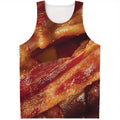 Crispy Bacon Print Men's Tank Top