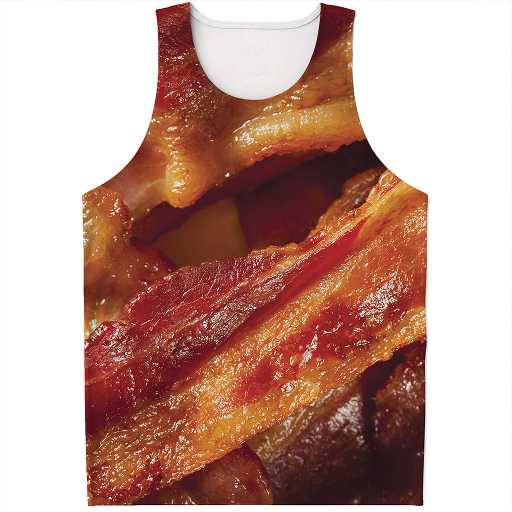 Crispy Bacon Print Men's Tank Top