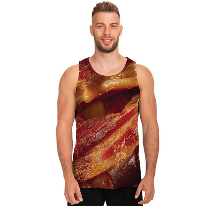 Crispy Bacon Print Men's Tank Top