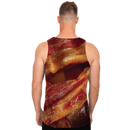 Crispy Bacon Print Men's Tank Top