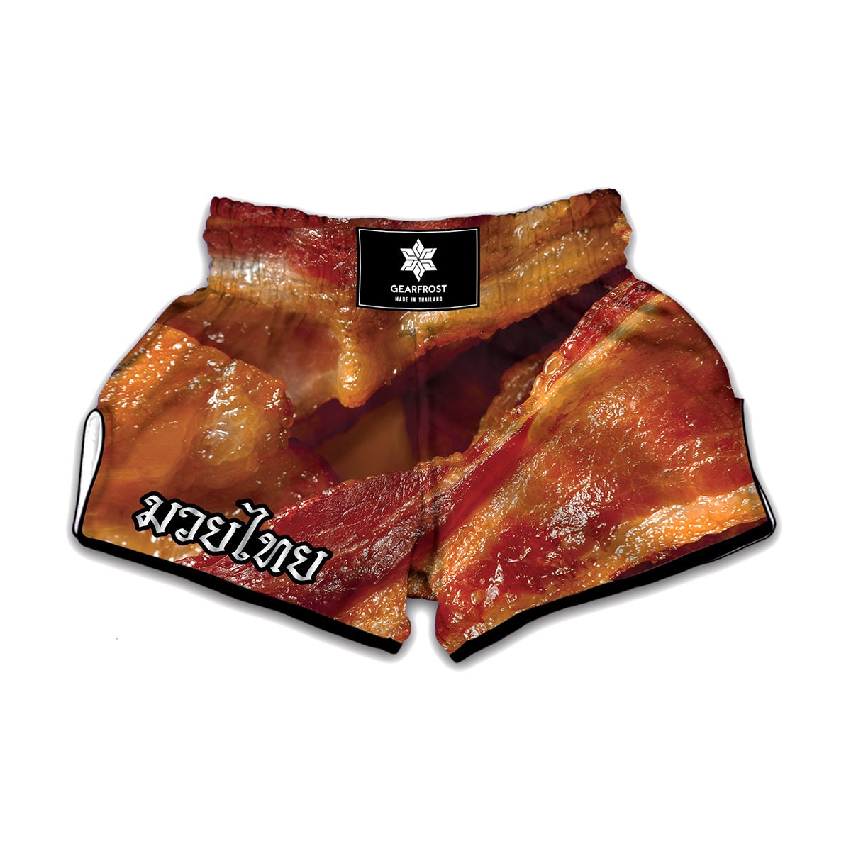 Crispy Bacon Print Muay Thai Boxing Shorts