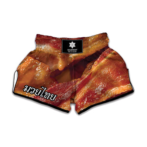Crispy Bacon Print Muay Thai Boxing Shorts