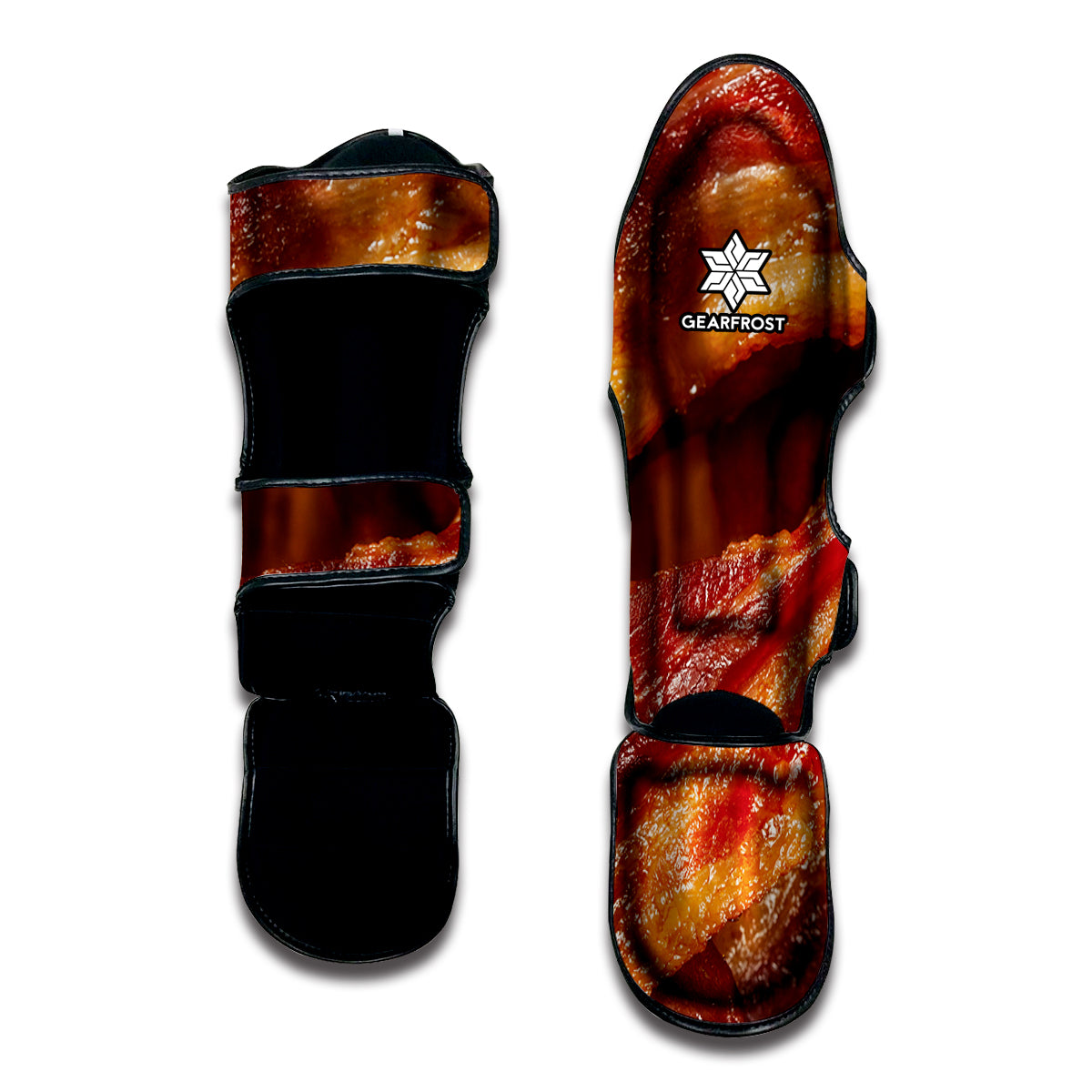 Crispy Bacon Print Muay Thai Shin Guard