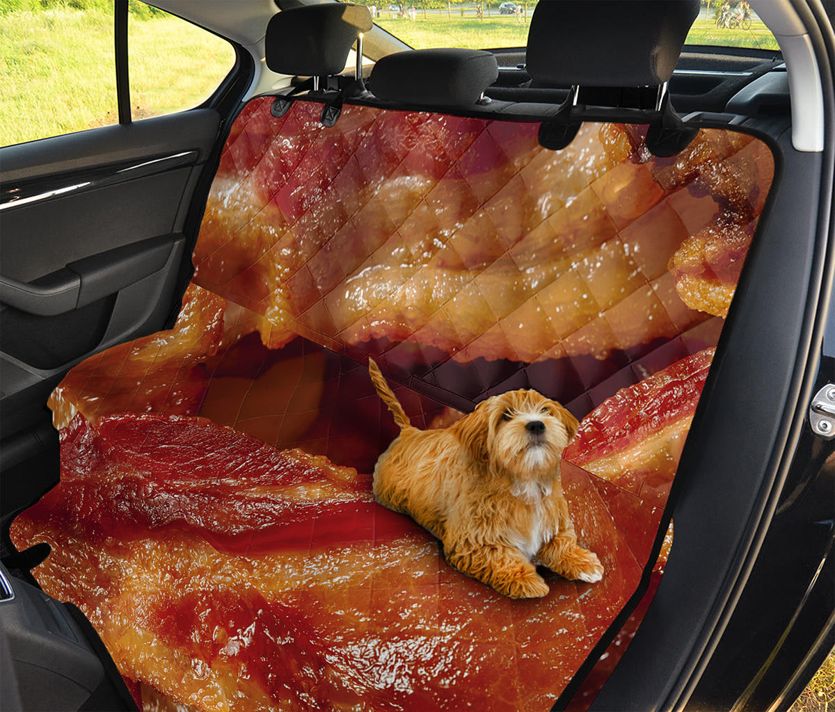 Crispy Bacon Print Pet Car Back Seat Cover