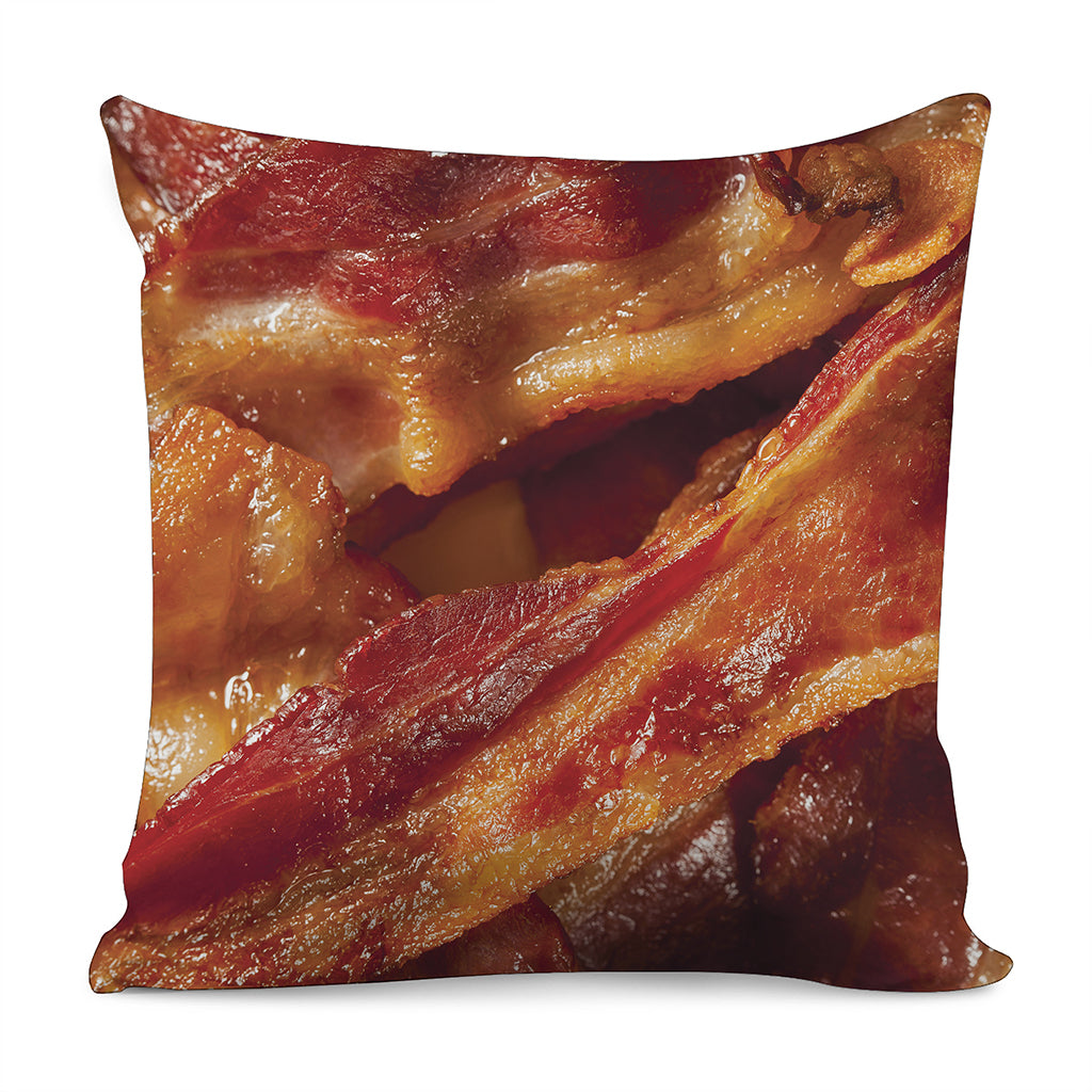 Crispy Bacon Print Pillow Cover