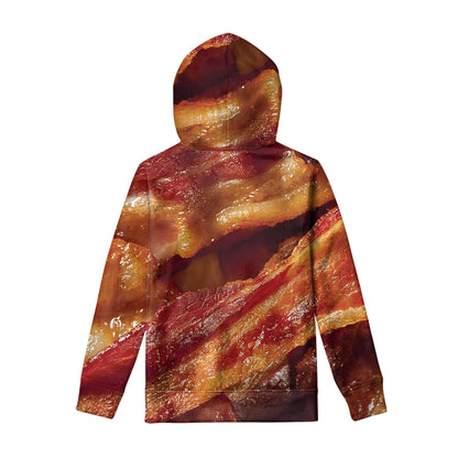 Crispy Bacon Print Pullover Hoodie