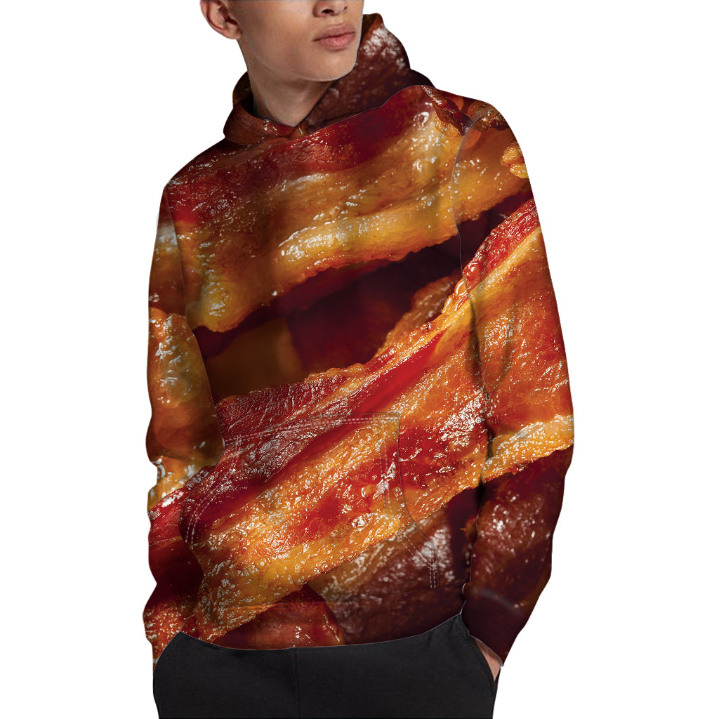 Crispy Bacon Print Pullover Hoodie