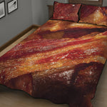 Crispy Bacon Print Quilt Bed Set