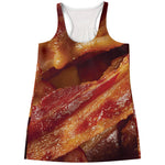 Crispy Bacon Print Women's Racerback Tank Top