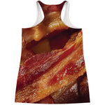 Crispy Bacon Print Women's Racerback Tank Top