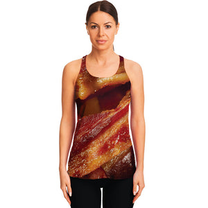 Crispy Bacon Print Women's Racerback Tank Top