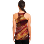 Crispy Bacon Print Women's Racerback Tank Top