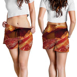 Crispy Bacon Print Women's Shorts