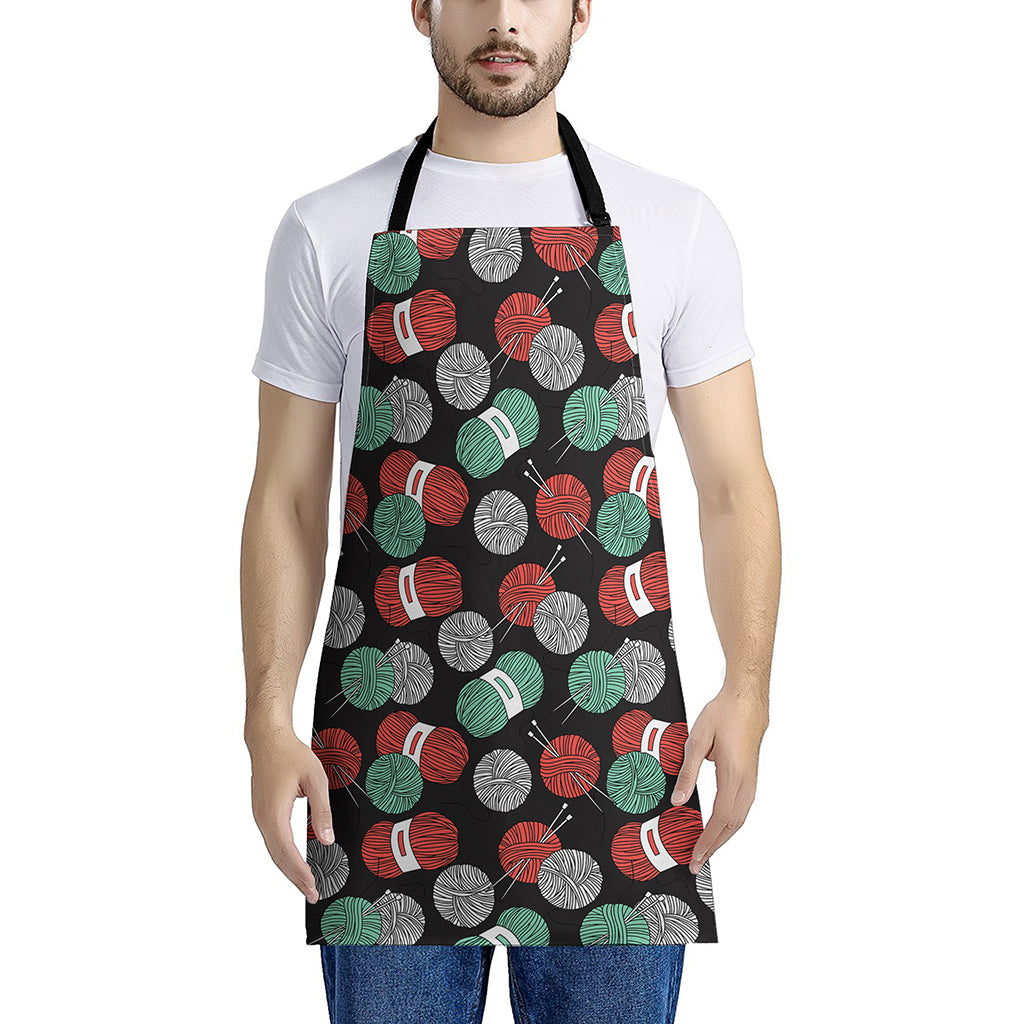 Crochet Yarn Pattern Print Apron