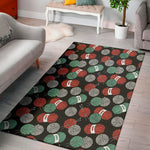 Crochet Yarn Pattern Print Area Rug