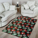 Crochet Yarn Pattern Print Area Rug