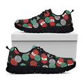 Crochet Yarn Pattern Print Black Running Shoes