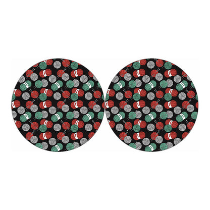 Crochet Yarn Pattern Print Car Coasters