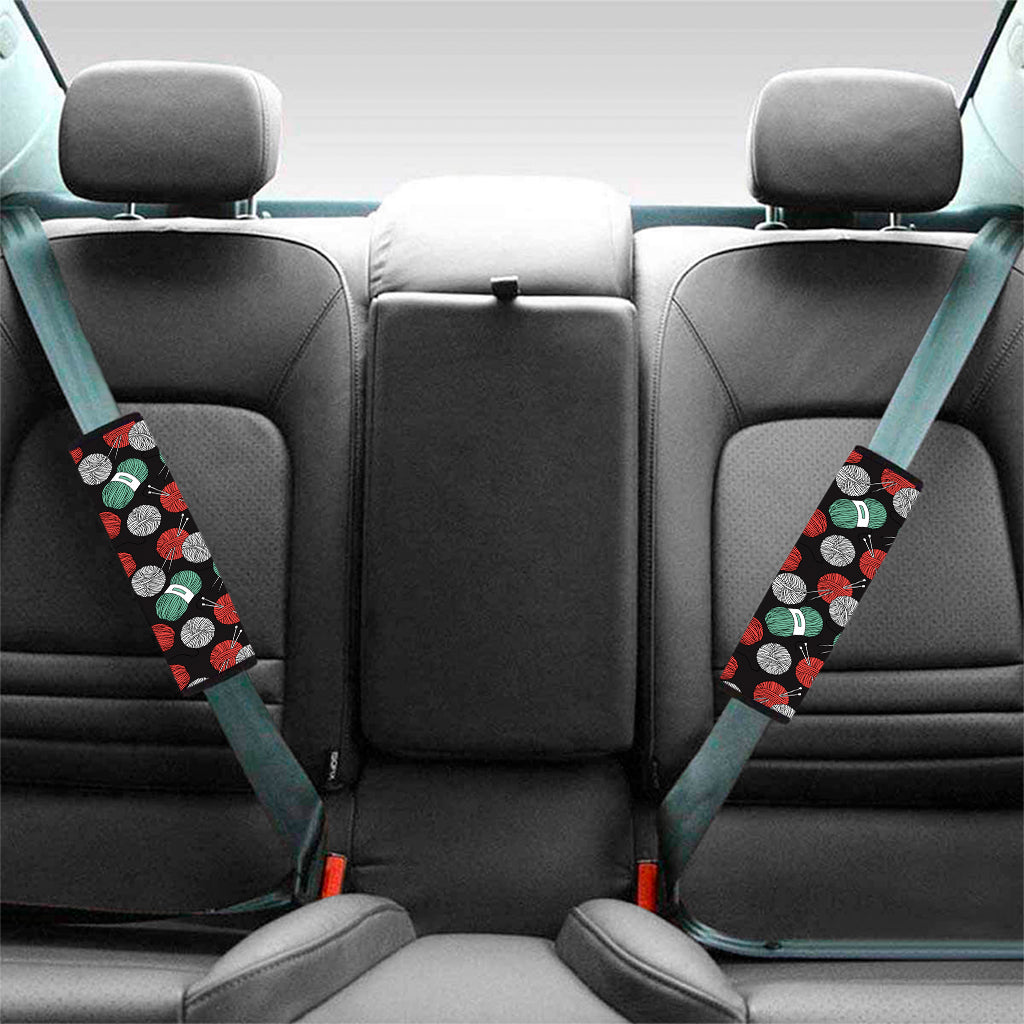 Crochet Yarn Pattern Print Car Seat Belt Covers