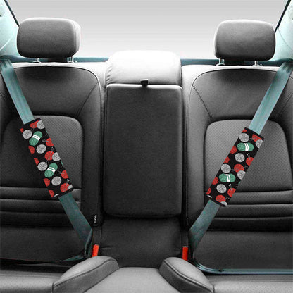 Crochet Yarn Pattern Print Car Seat Belt Covers