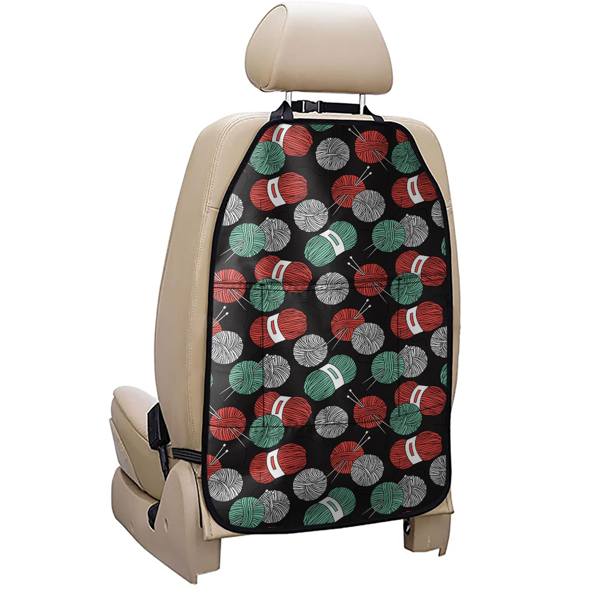Crochet Yarn Pattern Print Car Seat Organizers