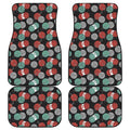 Crochet Yarn Pattern Print Front and Back Car Floor Mats