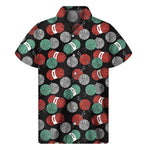 Crochet Yarn Pattern Print Men's Short Sleeve Shirt