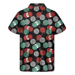 Crochet Yarn Pattern Print Men's Short Sleeve Shirt