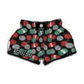 Crochet Yarn Pattern Print Muay Thai Boxing Shorts