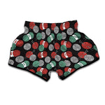 Crochet Yarn Pattern Print Muay Thai Boxing Shorts