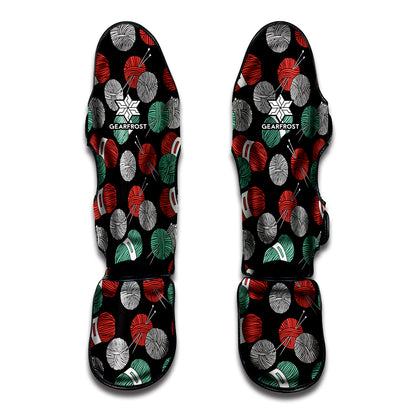 Crochet Yarn Pattern Print Muay Thai Shin Guard