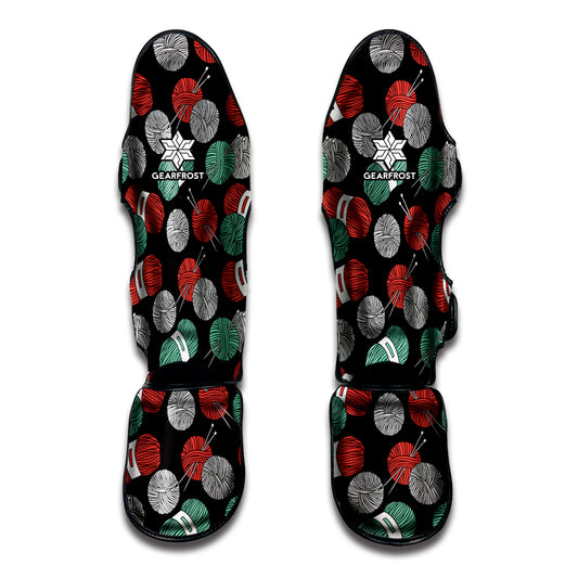 Crochet Yarn Pattern Print Muay Thai Shin Guard